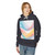 Fluid Wave Symphony - Unisex Lightweight Hooded Sweatshirt