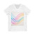 Fluid Wave Symphony - Unisex Jersey Short Sleeve V-Neck Tee