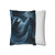 Azure Storm Serpent - Square Poly Canvas Pillowcase