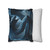 Azure Storm Serpent - Square Poly Canvas Pillowcase