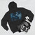 Azure Storm Serpent - Three-Panel Fleece Hoodie