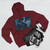 Azure Storm Serpent - Three-Panel Fleece Hoodie