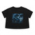 Azure Storm Serpent - Women's Flowy Cropped Tee
