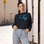 Azure Storm Serpent - Women's Cropped Fleece Pullover Azure Storm Serpent - Women's Cropped Fleece Pullover
