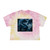 Azure Storm Serpent - Women's Tie-Dye Crop Tee