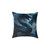 Azure Storm Serpent - Square Poly Canvas Pillow