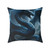 Azure Storm Serpent - Square Poly Canvas Pillow