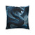 Azure Storm Serpent - Tufted Floor Pillow, Square