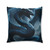 Azure Storm Serpent - Tufted Floor Pillow, Square