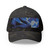 Azure Storm Serpent - Closed-Back Structured Cap (Embroidery)