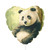 Serene Panda Sanctuary - Balloon (Round and Heart-shaped), 11"