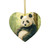 Serene Panda Sanctuary - Decorative Ceramic Ornaments, Double-Sided (1pc, 3pcs, 5pcs, 10pcs)