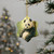 Serene Panda Sanctuary - Decorative Ceramic Ornaments, Double-Sided (1pc, 3pcs, 5pcs, 10pcs)