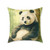 Serene Panda Sanctuary - Square Poly Canvas Pillow