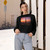 Dubai Futuristic Skyline - Women's Cropped Fleece Pullover