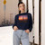 Dubai Futuristic Skyline - Women's Cropped Fleece Pullover