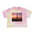 Dubai Futuristic Skyline - Women's Tie-Dye Crop Tee
