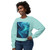 Fractal Harmony Wave - Unisex Lightweight Crewneck Sweatshirt