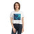 Fractal Harmony Wave - Women's Flowy Cropped Tee