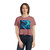 Fractal Harmony Wave - Women's Flowy Cropped Tee