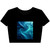 Fractal Harmony Wave - Women’s Poly-Cotton Crop Tee