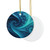 Fractal Harmony Wave - Decorative Ceramic Ornaments, Double-Sided (1pc, 3pcs, 5pcs, 10pcs)
