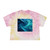 Fractal Harmony Wave - Women's Tie-Dye Crop Tee