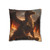 Golden Ember Leviathan - Square Poly Canvas Pillowcase