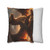 Golden Ember Leviathan - Square Poly Canvas Pillowcase