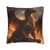 Golden Ember Leviathan - Square Poly Canvas Pillowcase
