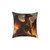 Golden Ember Leviathan - Square Poly Canvas Pillow