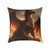 Golden Ember Leviathan - Square Poly Canvas Pillow