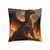Golden Ember Leviathan - Tufted Floor Pillow, Square