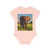Majestic Elephant Spirit - Baby Organic Short Sleeve Bodysuit