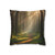 Whispering Pine Forest - Square Poly Canvas Pillowcase