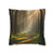 Whispering Pine Forest - Square Poly Canvas Pillowcase