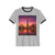 Dubai Twilight Mirage - Unisex Cotton Ringer T-Shirt