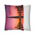 Dubai Twilight Mirage - Square Poly Canvas Pillowcase