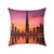 Dubai Twilight Mirage - Square Poly Canvas Pillow