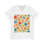 Whimsical Garden Play - Unisex Jersey Short Sleeve V-Neck Tee