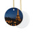 Paris Twilight Elegance - Decorative Ceramic Ornaments, Double-Sided (1pc, 3pcs, 5pcs, 10pcs)