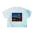Paris Twilight Elegance - Women's Tie-Dye Crop Tee