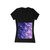 Ethereal Sphere Cascade - Women's Jersey Short Sleeve Deep V-Neck Tee
