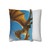Golden Flame Sovereign - Square Poly Canvas Pillowcase