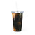 Serene Lake Reflection - Plastic Tumbler with Straw