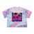 Neon Miami Nights - Women's Tie-Dye Crop Tee
