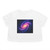 Galactic Whirlwind Dance - Women's Flowy Cropped Tee
