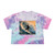 Dynamic Surf Rider - Women's Tie-Dye Crop Tee