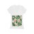 Botanical Bliss Retreat - Women's Jersey Short Sleeve Deep V-Neck Tee