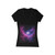 Ethereal Cosmic Voyage - Women's Jersey Short Sleeve Deep V-Neck Tee